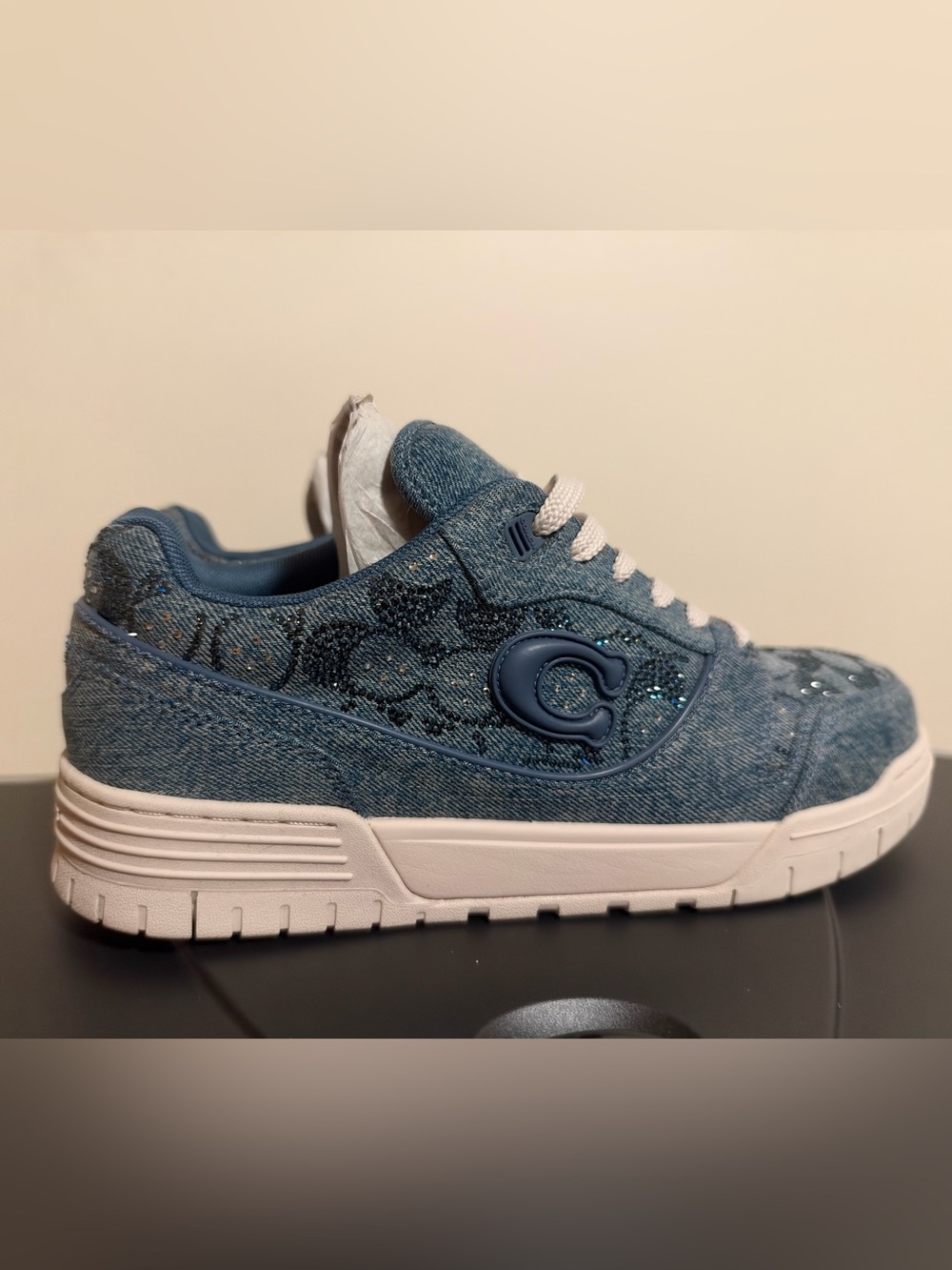 Coach Denim Crystal Sneakers